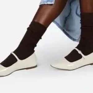 Cream Mary Jane Flats